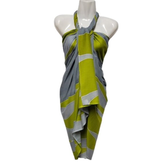 Womens Sarong Pareo Cotton Wrap HandPainted Batik Wrapskirt Beachwear -NEW - Picture 4 of 6